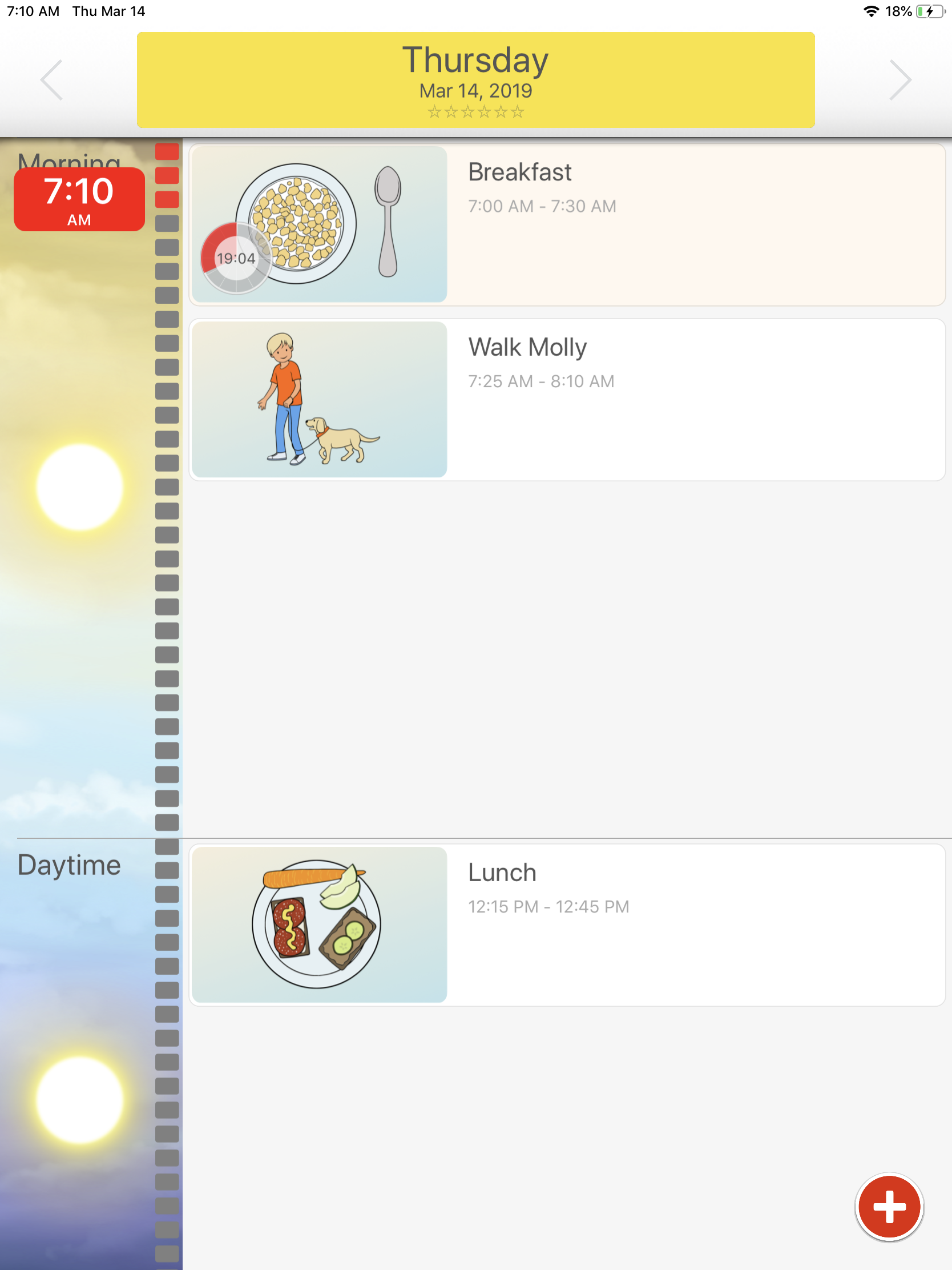 MemoAssist dagsvisning