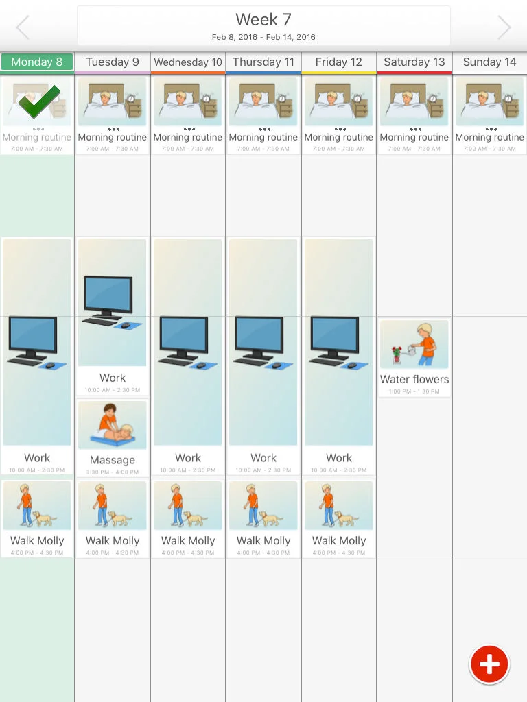 MemoAssist ugevisning